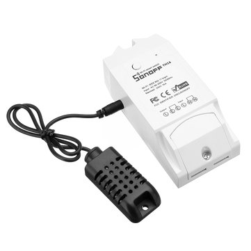 Lorenlli Per Sonoff TH16 Smart Wifi Switch 15A Interruttore di controllo remoto Strumento di monitoraggio dellumidità della temperatura per lautomazione domestica 