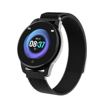 Bakeey Watch 4 HD Color Screen Wristband 24 Hours HR and Blood Pressure Monitor Business Style Smart Watch － NO.6
