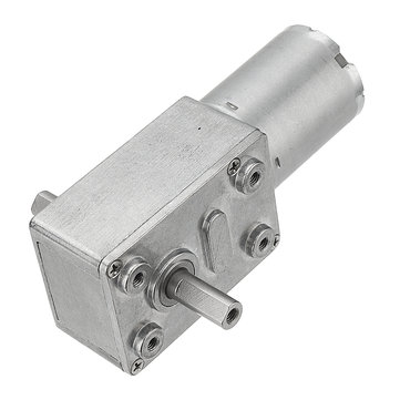 JGY370 24V 10RPM Electric DC Worm Gear Motor Brushless Self-Locking Silver 