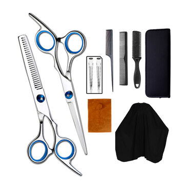 hair cutting scissors and comb