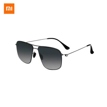 Xiaomi Classic Frame Sunglasses Pro Anti UV Ultra light Gradient Gray Classic Square Stainless Steel Frame Polarized Lens Oil proof