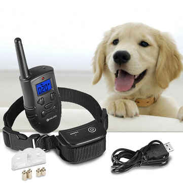 Digoo DG-PPT1 Pet Dog Rechargeable Trainer Waterproof Stop Barking Collars Remote Dog Training Collar