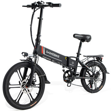 [UK Direct] SAMEBIKE 20LVXD30-II 10AH 48V 350W Electric Moped Bike 20 inch E-bike 40-80km Mileage Electric Bike Max Load 120-150kg