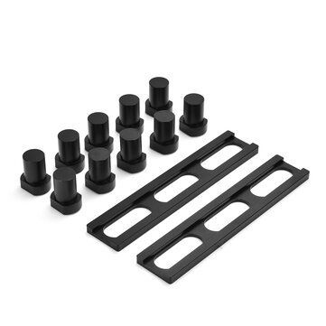 Fonson Woodworking Planing Stop with 10pcs Dog Hole Bench Dog Clamp Desktop Tenon Workbench Table Accessories
