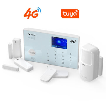 4G Version DIGOO DG ZXG30 Tuya 4GandGSM 433MHz WIFI Smart Home Security Alarm System Protective Shell APP Alert