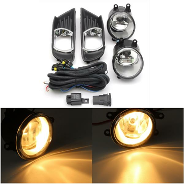 For 07-09 Toyota Camry Clear Fog Driving Lights Front Bumper Lamps Pair+Switch
