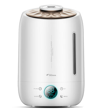 Deerma DEM-F500/DEM-F500 Upgrade Air Humidifier Aroma Diffuser Oil Ultrasonic Fog 5L Low Noise 12h Timing 3 Gear Spray Volume Touch Control