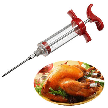Honana BBQ Barbecue Marinade Sauce Injector Turkey Needle Seasoning Syringe
