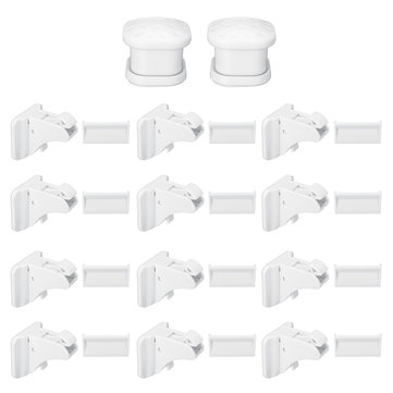 12pcs Lock+2 Key Magnetic Child Lock Baby Safety Baby Protection Cabinet Door Lock Kids Drawer Locker Security Invisible Locks