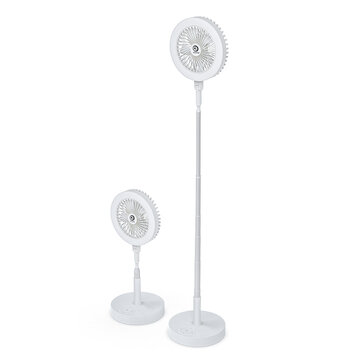Digoo DG-PFL6 Portable Retractable USB Charging Fan with Ring Light 7200mAh Battery Timing Control Touch Control Panel