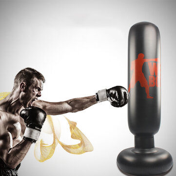 KALOAD 160cm Inflatable Boxing Pillar Adult Kids Tumbler Punching Bag Thickened Vertical Fitness Exercise Column