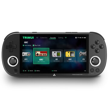 HANHIBR Trimui Smart Pro 4.96Inch IPS Screen 256GB Handheld Game Console Open Source Built-in 26 Simulators 13000 Games 5000mAh Battery Retro Video Games Console with RGB Dual Joystick