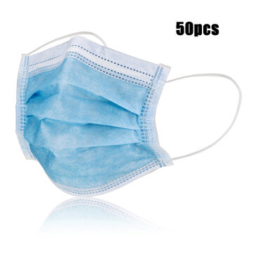 50pcs Kids Disposable Masks 3－Layer Anti－dust Haze Face Mouth Mask Respirator
