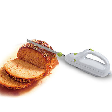 Kitchen Electric Bread Automatic Pizza Cutter Stainless Steel Blade Serrated