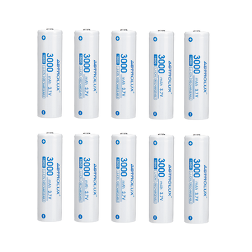 10Pcs Astrolux® C1830 3000mAh 3.7V 18650 Unprotected Li-ion Battery Rechargeable Lithium Power Cell 9.6A High Performance For Nitecore Astrolux Fenix Olight Flashlights RC Toys
