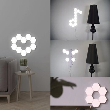 Led Wall Light Hexagon White Ambient Lighting Touch Control System Room Lamp Home Decoration Banggood Com - Led Lights For Home Decoration