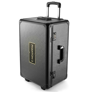 Realacc Aluminum Trolley Case Pull Rod Hand Traveling Box Case for DJI Phantom 3 Professional Advanced