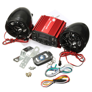 Motorcycle Audio Remote Sound System Support SD USB MP3 FM Radio New