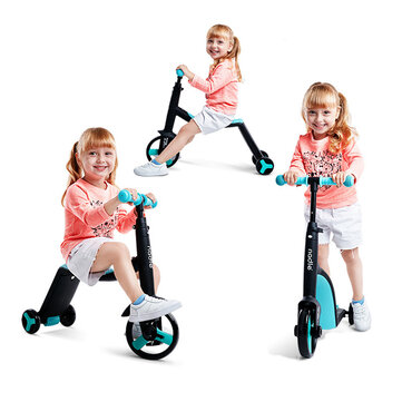 NADLE 3 In 1 Adjustable Height Kids Balance Bike for Ages 1 5 Children Scooter Toddler Tricycle Baby Sport Balance Training Walker Ride On Toys