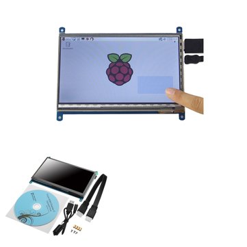 Geekcreit® 7 Pollici 1024 x 600 HD Capacitivo IPS LCD Display Supporta Raspberry pi / Banana Pi
