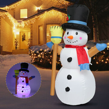 120cm Led Inflatable Snowman, Light Up Snowman Yard Decorations