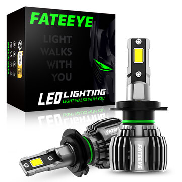 FATEEYE A700-F6 2PCS 60W LED Car Headlight Bulbs 13000LM LED Front Headlamp 6500K IP68 Waterproof for Car Modification