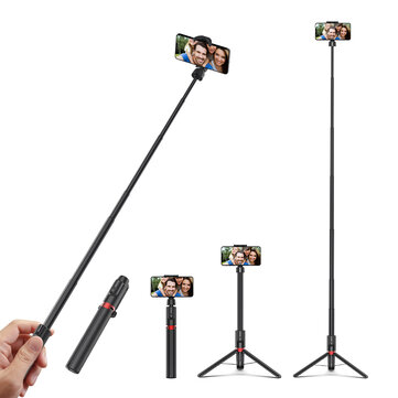 Blitzwolf BW-BS10 Plus Multifunctional 1300mm Super-long Length Selfie Stick Tripod with 360° Phone Clamp and Retractable Remote