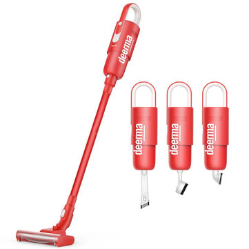 $79.99 for Deerma VC21 Unique Red Cordless Vacuum Cleaner for Home and Car Ultra Light 30min Long Battery life Electric Floor Brush Unique red Version