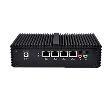 QOTOM Mini Pc Core I5-4200u Barebone 4 Gigabit Ethernet Machine Micro Industrial Q350G4 Multi-network Port