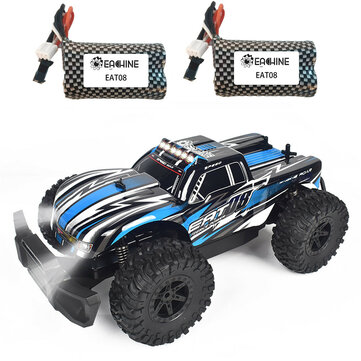 Eachine EAT08 1/14 Two Battery RC Car RTR Vehicle 2.4G Remote Control LED Lights Off Road Crawler Great Gifts Boys Kids Adults