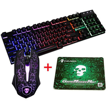 Colorful Backlight USB Wired Gaming Keyboard 2400DPI LED Gaming Mouse Combo