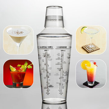 700ML Professional Transparent Plastic Margarita Drink Shaker Mixer Party Cocktail Shaker Bartending Tools Supplies Bartender Drink Mixer