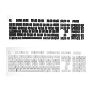 106 Key Light Translucent ABS Keycaps Russian Keycap for Anne Pro 2 Mechanical Keyboard - Black