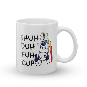 Shuh Duh Fuh Cup Funny Coworkers Gift Unicorn Coffee Mugs For Present 
