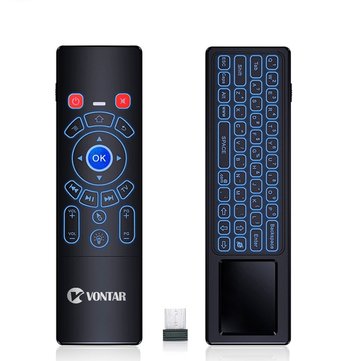 VONTAR T8 Backlit 2.4GHz Air mouse Voice Control Wireless Keyboard & touchpad Remote Control for Android TV Box mini PC