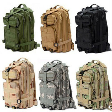 IPRee® Outdoor Military Rucksacks Tactical Backpack Sports Camping Trekking Hiking Bag - Sand Camo