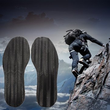 Men's DIY Pair of Anti Slip Grip-rubber Pads Glue On Soles Heel Shoe Repair Black