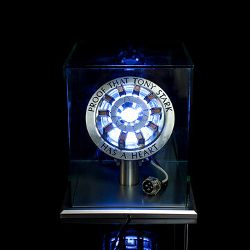 1 1 Scale MK2 Assembled Core DIY Tony Arc Reactor LED Lamp Kit With Display Stand Cover