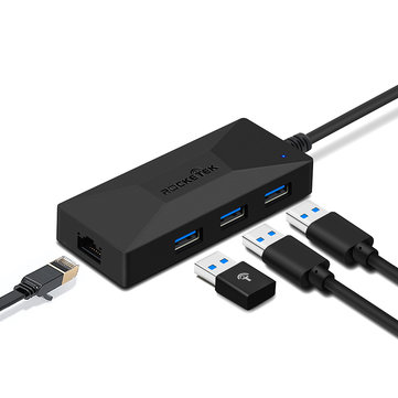 Rocketek USB3 HC01 USB 3.0 to Rj45 Hub Gigabit Ethernet Adapter 1000Mbps for Mi Box 3 or S 4 4c se Android TV Set top Network Card Lan