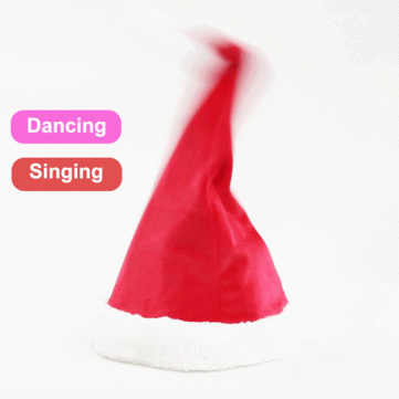 $6.59 for Creative Soft Electric Musical Christmas Hat Size Adjustable Santa Claus Hat from Xiaomi Youpin