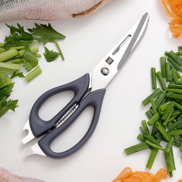 HUOHOU Kitchen Multifunctional Detachable Scissors Fruit Vegetable Peeler Bottle Opener Nut Clips