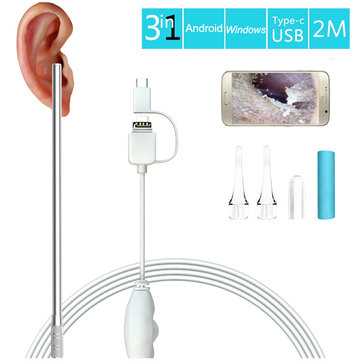3-in-1 USB&Android&Type-c Ear Cleaning Endo-scope za $5.99 / ~23zł