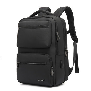 CoolBell Business Men's Backpack Multifunction Waterproof USB Charging Expansion Laptop Bag