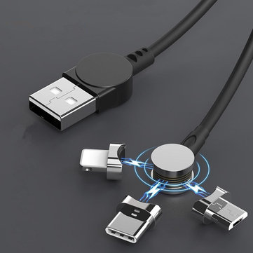 $6.99 for Bakeey 3 In 1 180 Degree Rotating Type C Micro Magnetic Data Cable