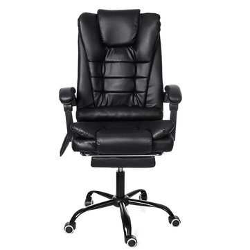 Ergonomic High Back Reclining Office Boss Chair Adjustable Height Rotating Lift Chair PU Leather Gaming Chair Laptop Desk Chair with Footrest and Phone Bag