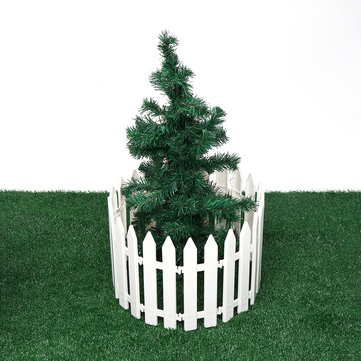 Amosfun White Plastic Picket Fence Christmas Trees Decorating for Xmas Tree Home 
