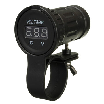 Forspero 12-24V Motorcycle Volt Meterr LED Display Voltage Gauge Meter Volt Measurement